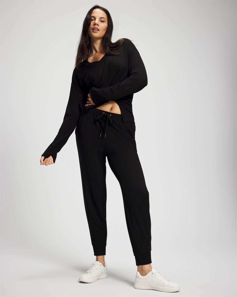 BLACK - Ultrasoft Fleece Joggers | Soma