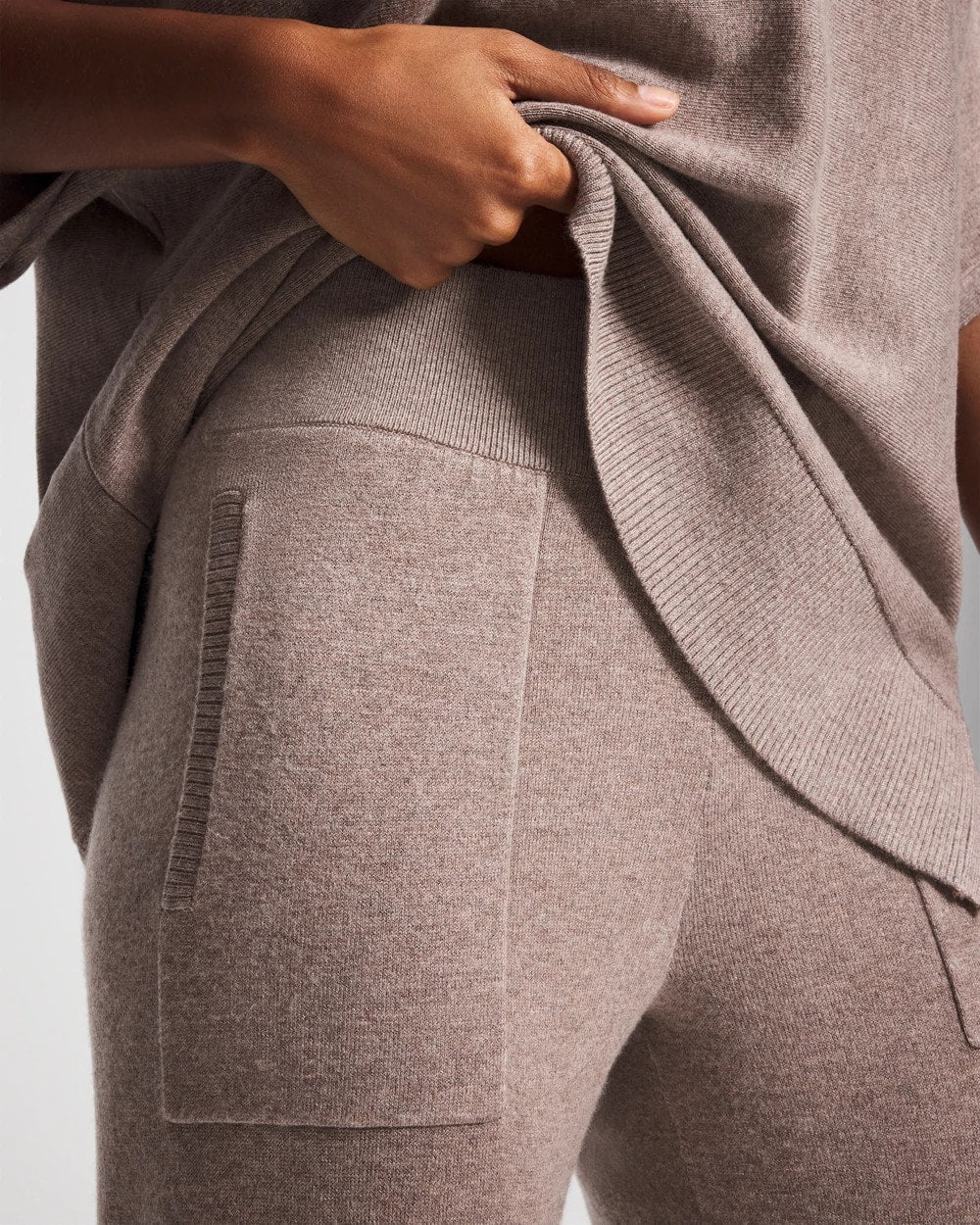 HEATHER FAWN - Premier Knit Sweater Jogger | Soma