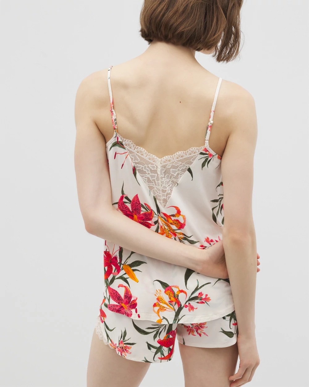 LE TIGRE FLORA CHAMPAGNE - Lace Trim Pajama Cami | Soma