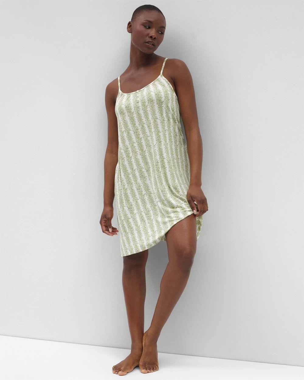 CHILL STRIPE CHAMPAGNE - Cool Nights Chemise | Soma