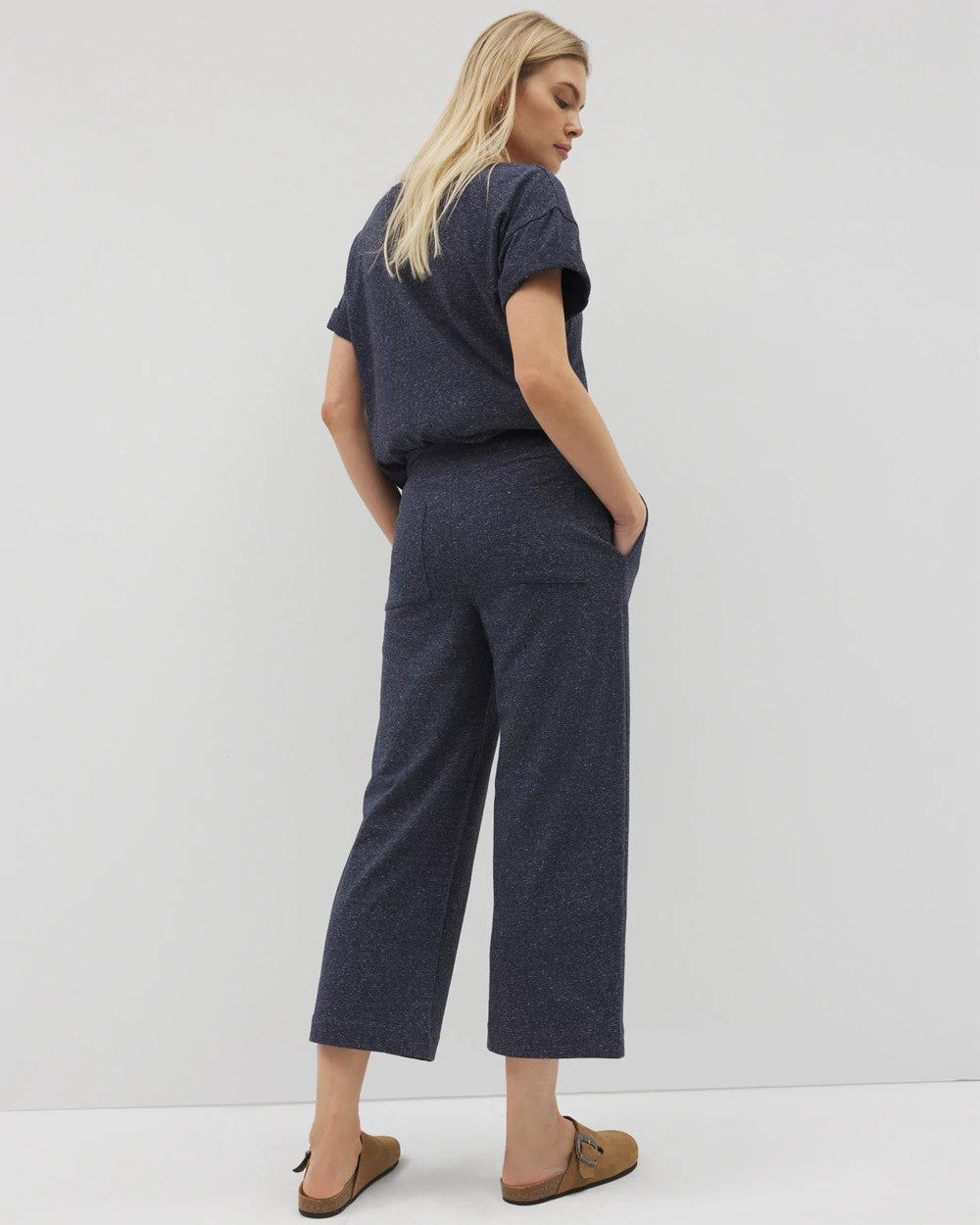 HEATHER ECLIPSE - Wide Leg Crop Pant | Soma