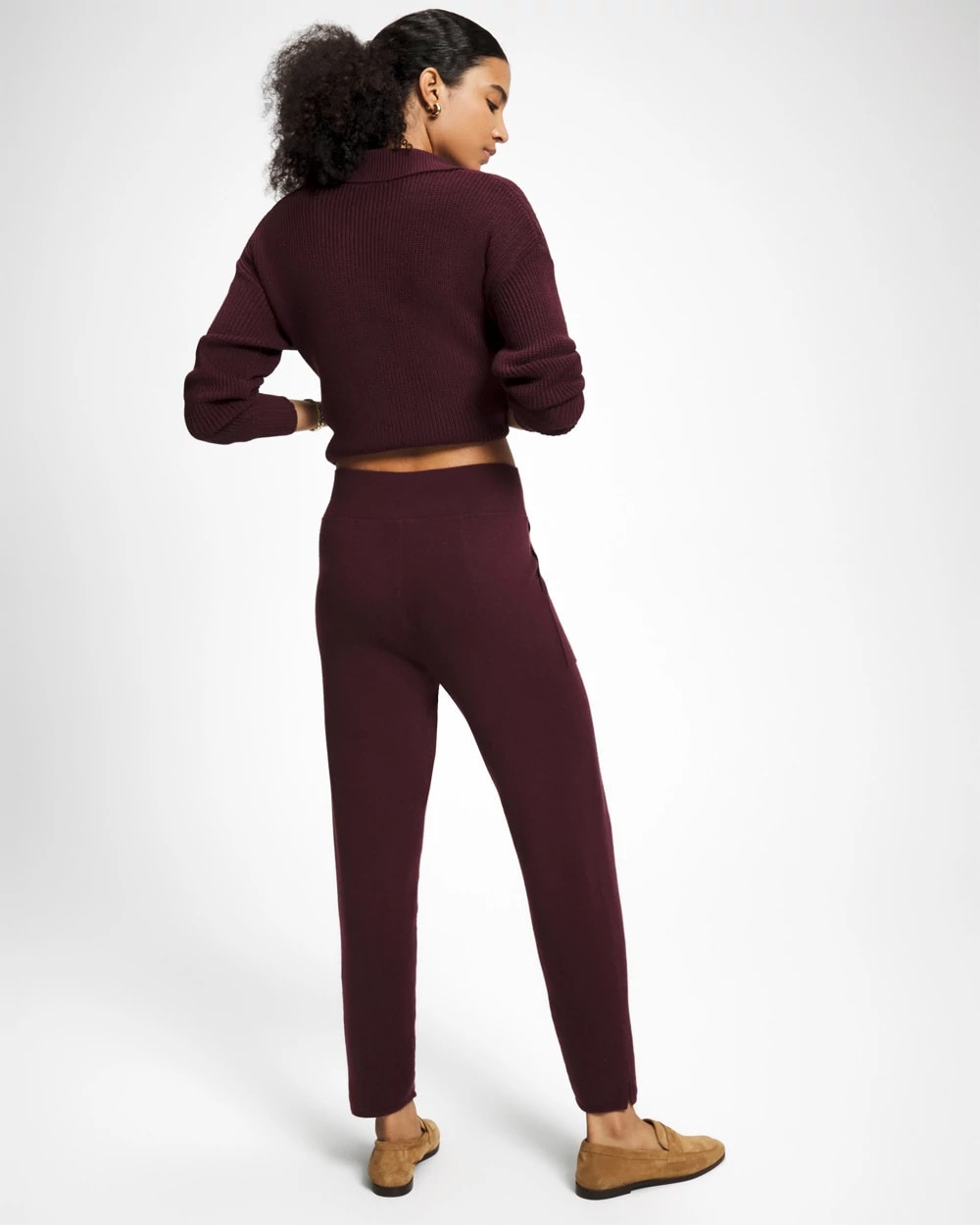 MERLOT - Premier Knit Straight Leg Ankle Pant | Soma