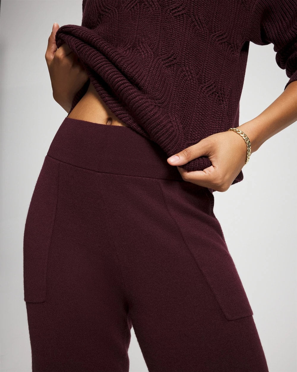MERLOT - Premier Knit Straight Leg Ankle Pant | Soma