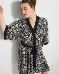 AMAZONIA TILE BLACK - Short Robe | Soma