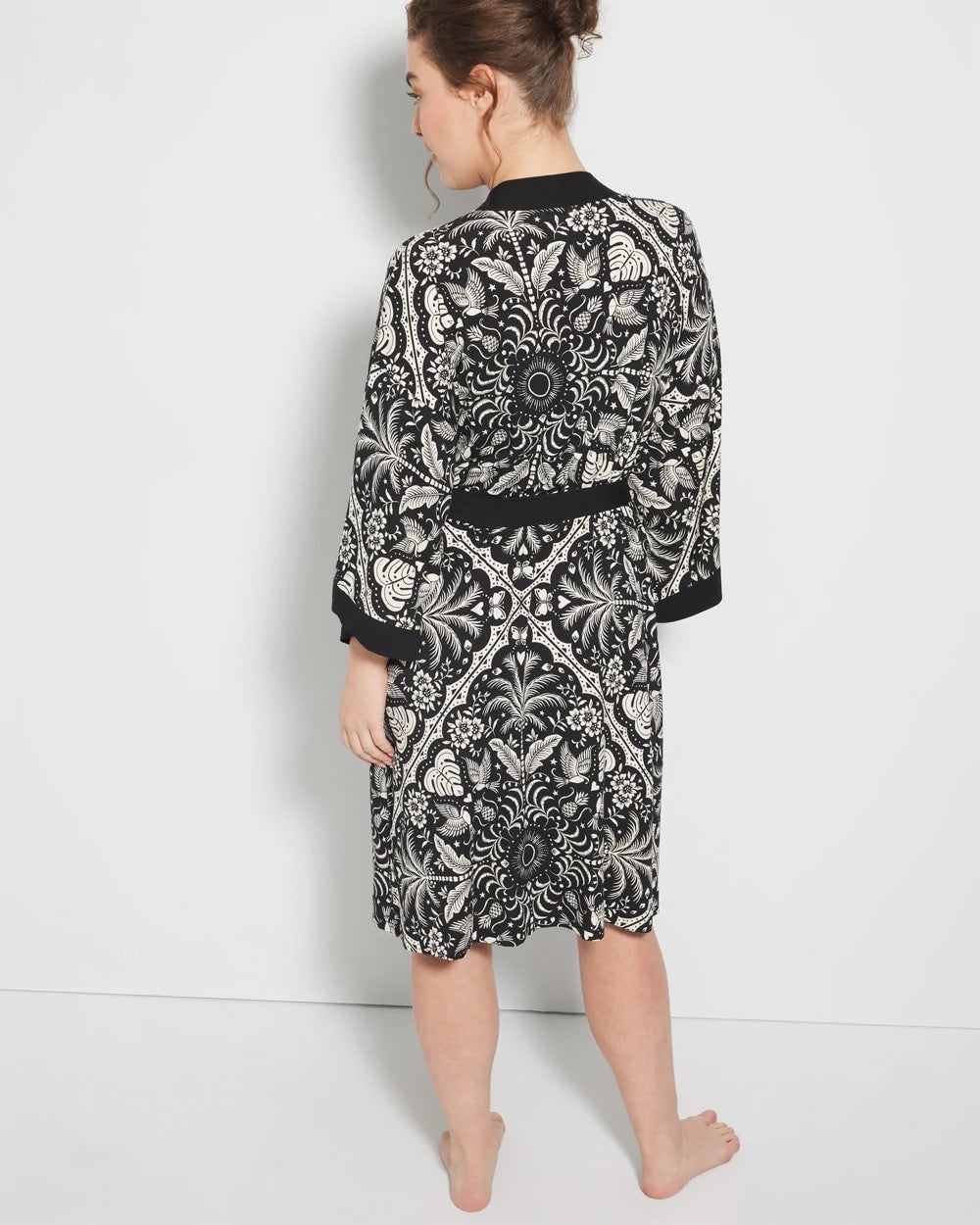 AMAZONIA TILE BLACK - Short Robe | Soma