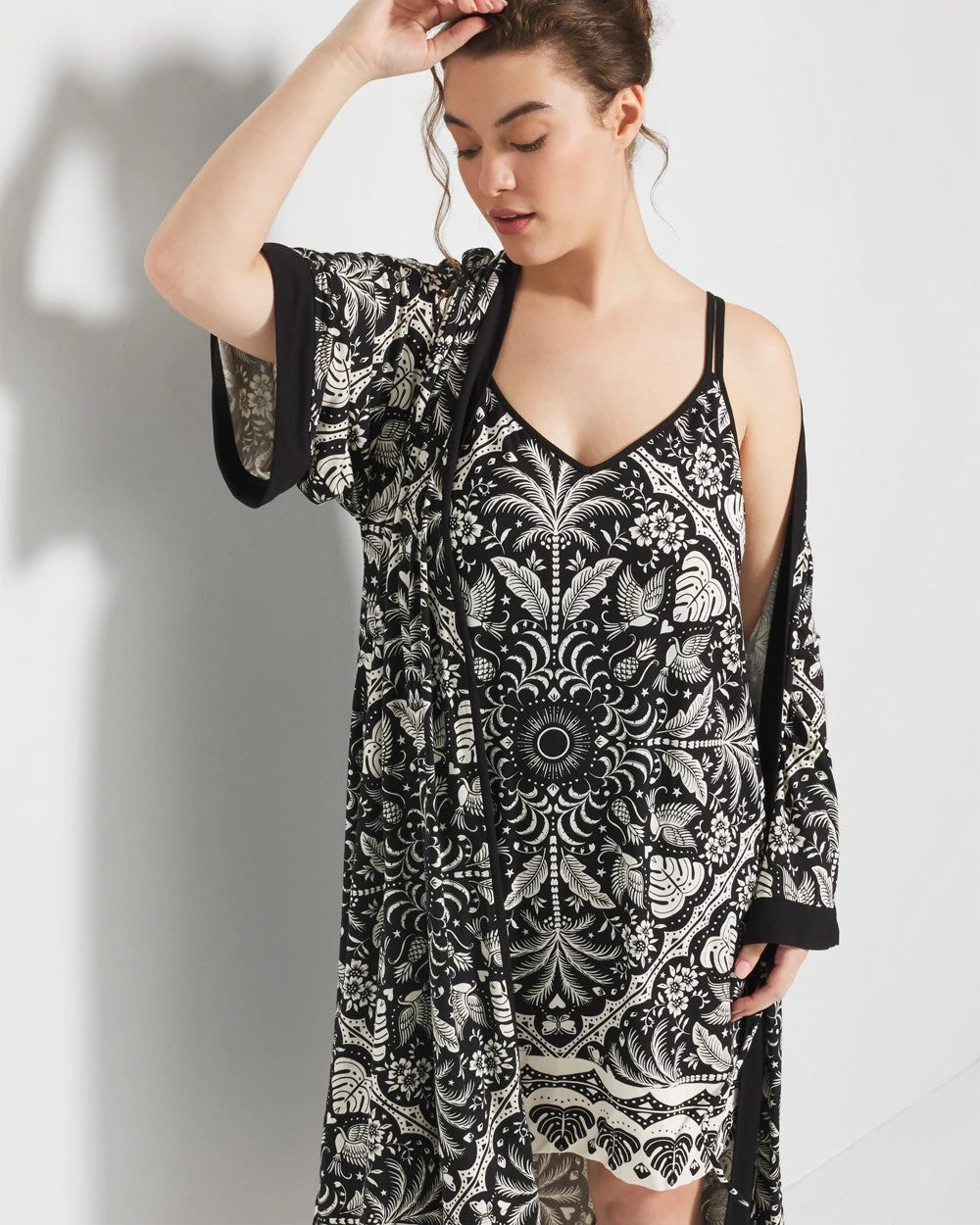 AMAZONIA TILE BLACK - Short Robe | Soma