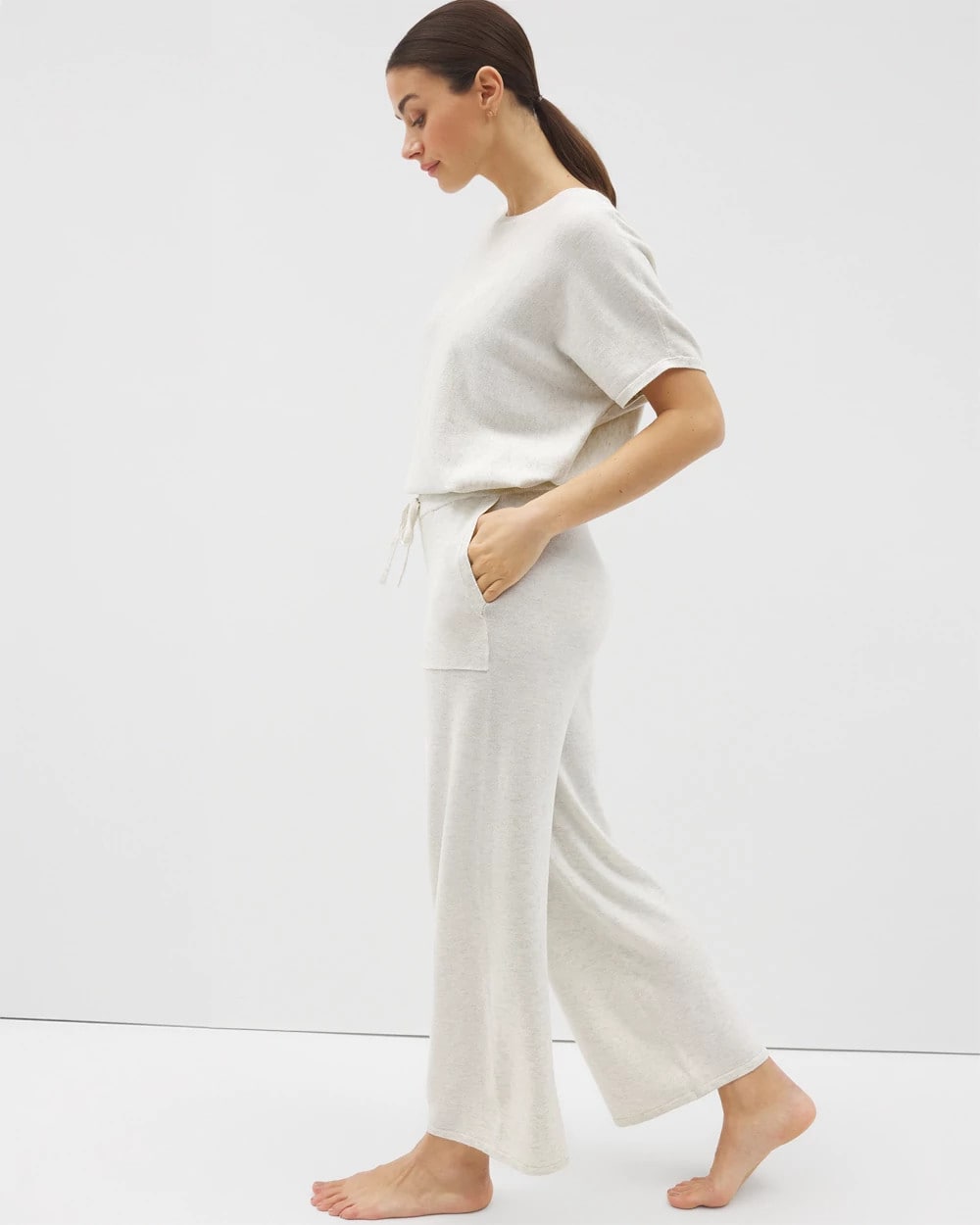 HEATHER CRYSTAL - Sweater Wide-Leg Crop Pant | Soma