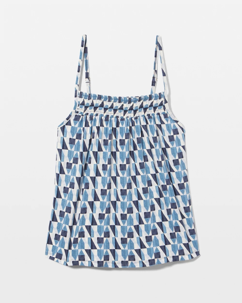 PRISM GEO MID NAVY - Smocked Pajama Cami | Soma
