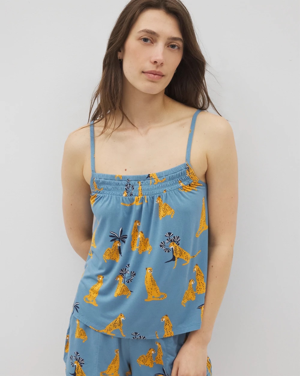 FELINE FUN BLUE HEAVEN - Smocked Pajama Cami | Soma