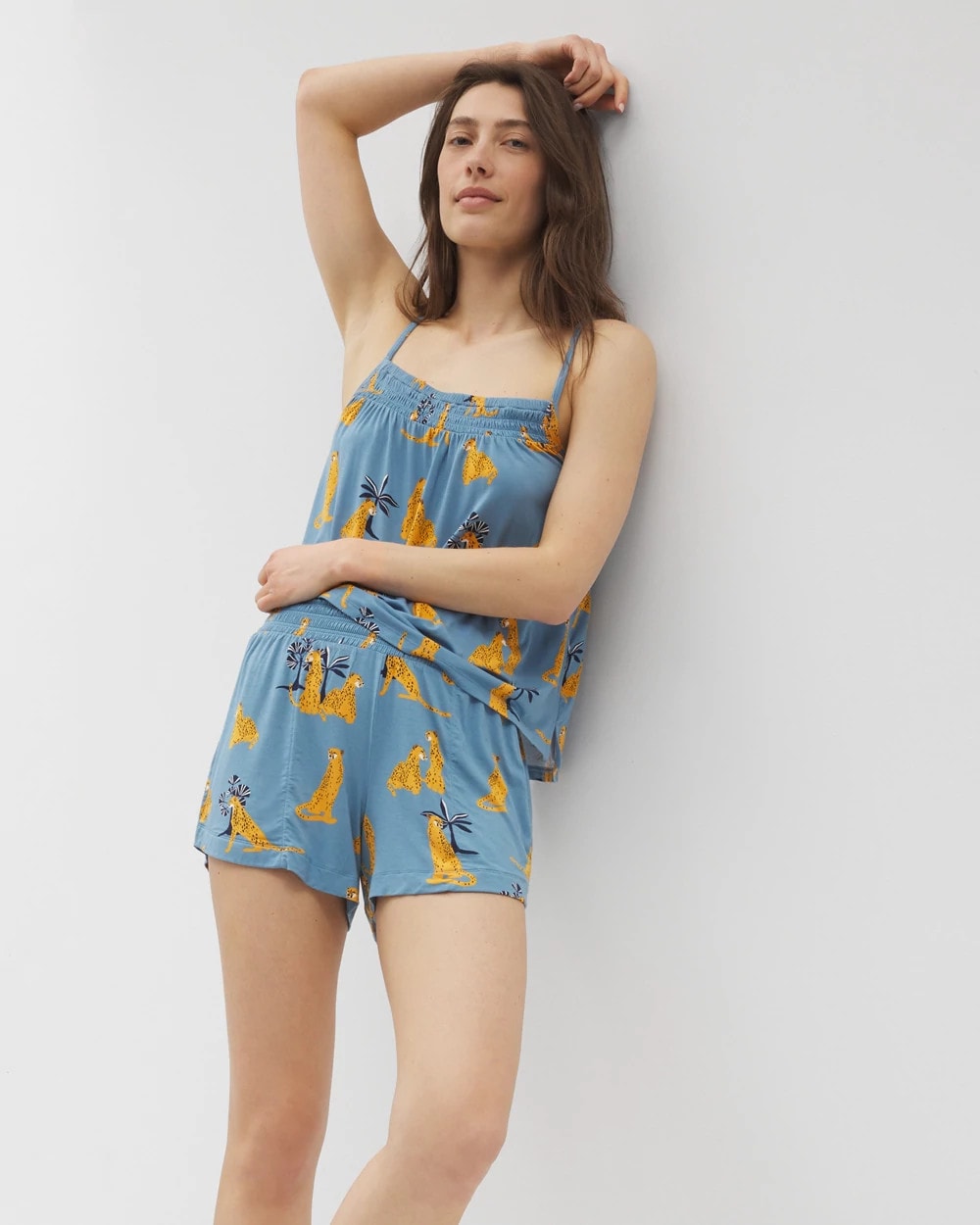 FELINE FUN BLUE HEAVEN - Smocked Pajama Cami | Soma