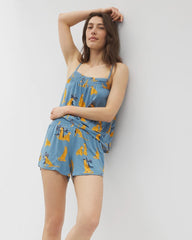 FELINE FUN BLUE HEAVEN - Smocked Pajama Cami | Soma