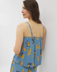 FELINE FUN BLUE HEAVEN - Smocked Pajama Cami | Soma