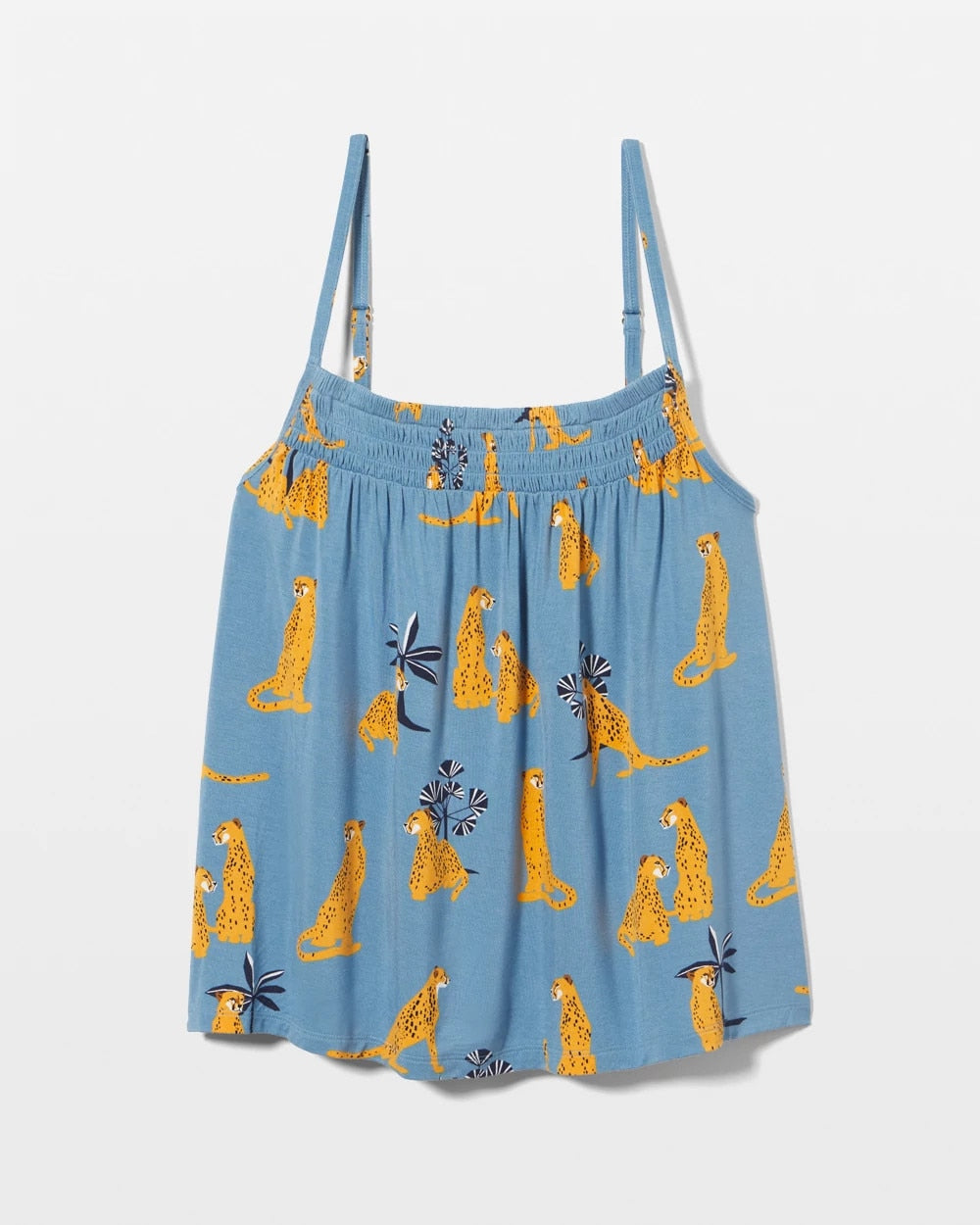 FELINE FUN BLUE HEAVEN - Smocked Pajama Cami | Soma