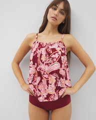 KASHMIR PAISLEY KISS - Smocked Pajama Cami | Soma