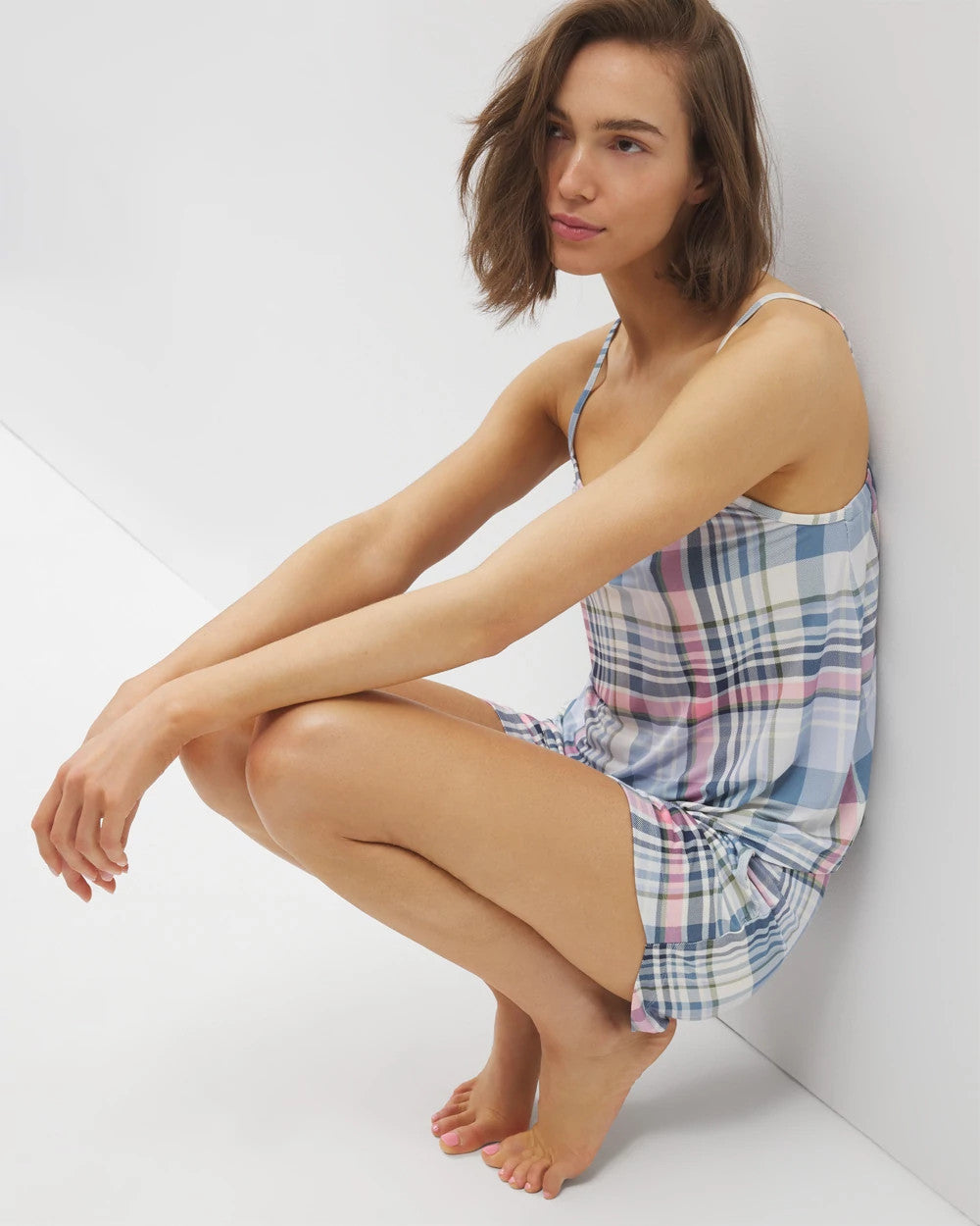 VILLA PLAID OCEAN AIR - Cool Nights Pajama Cami | Soma