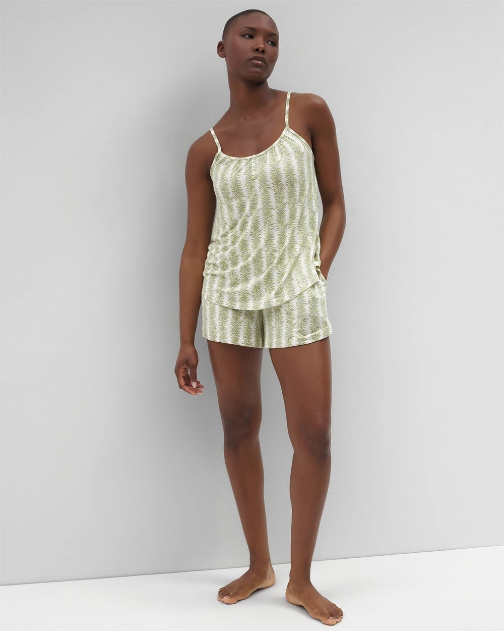 CHILL STRIPE CHAMPAGNE - Cool Nights Pajama Cami | Soma