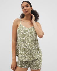 PALMTASTIC VETIVER/CHAMP - V-Neck Pajama Cami | Soma