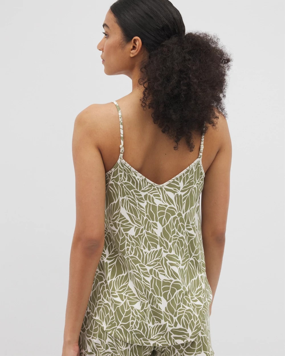 PALMTASTIC VETIVER/CHAMP - V-Neck Pajama Cami | Soma