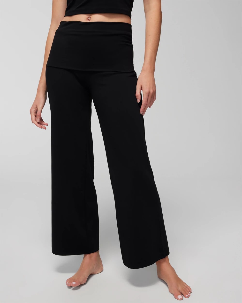BLACK - 24/7 Fold-Over High-Waisted Bottoms | Soma
