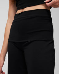 BLACK - 24/7 Fold-Over High-Waisted Bottoms | Soma