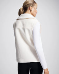 IVORY - Sherpa Zip Up Vest | Soma