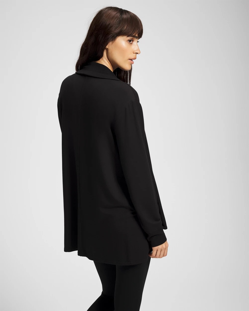 BLACK - Ultrasoft Fleece Cardigan | Soma