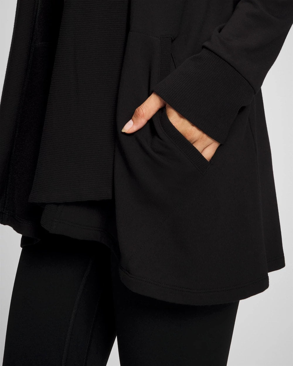BLACK - Ultrasoft Fleece Cardigan | Soma