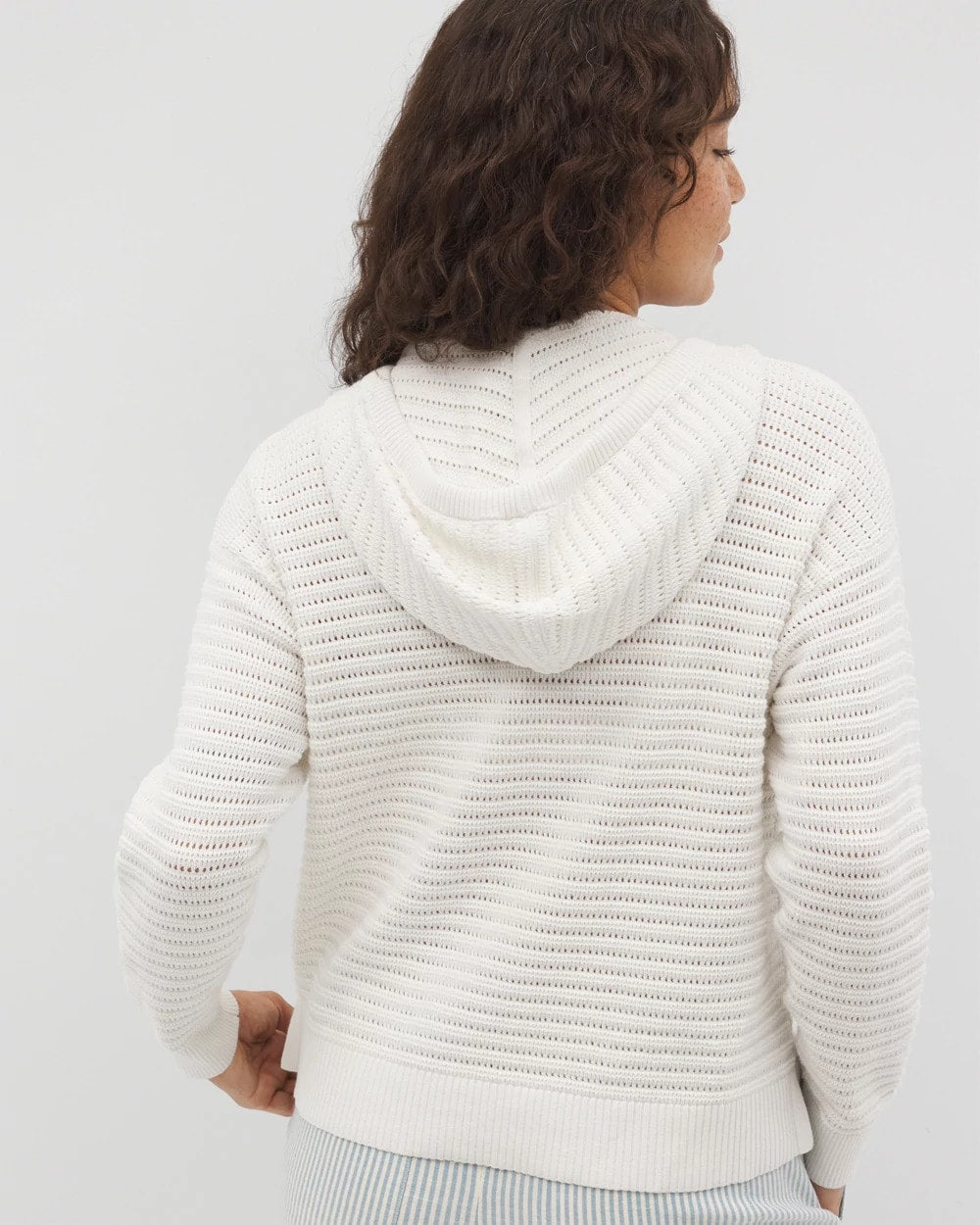 SALT MIST - Cotton Open Stitch Hoodie | Soma