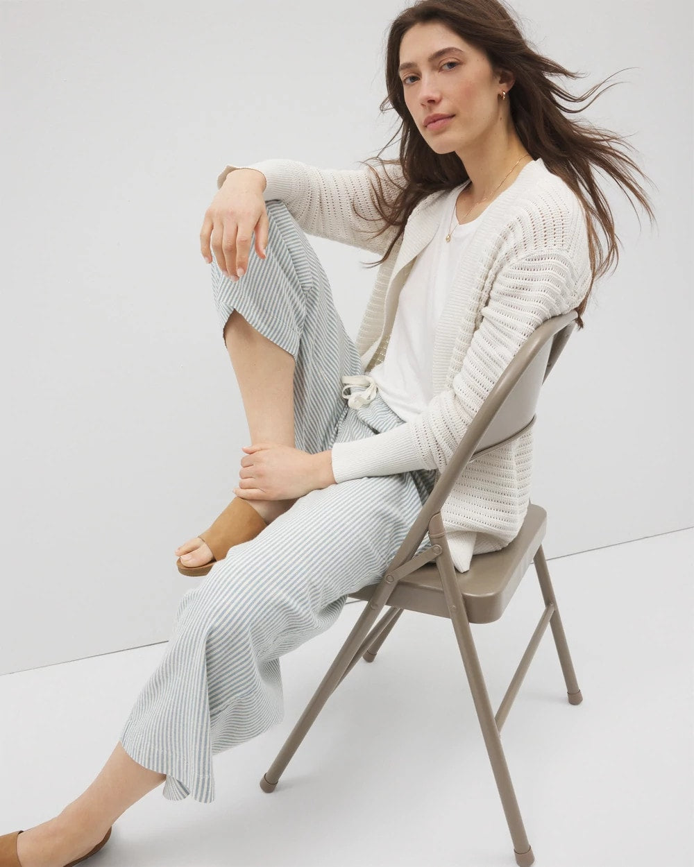 SALT MIST - Cotton Open Stitch Cardigan | Soma