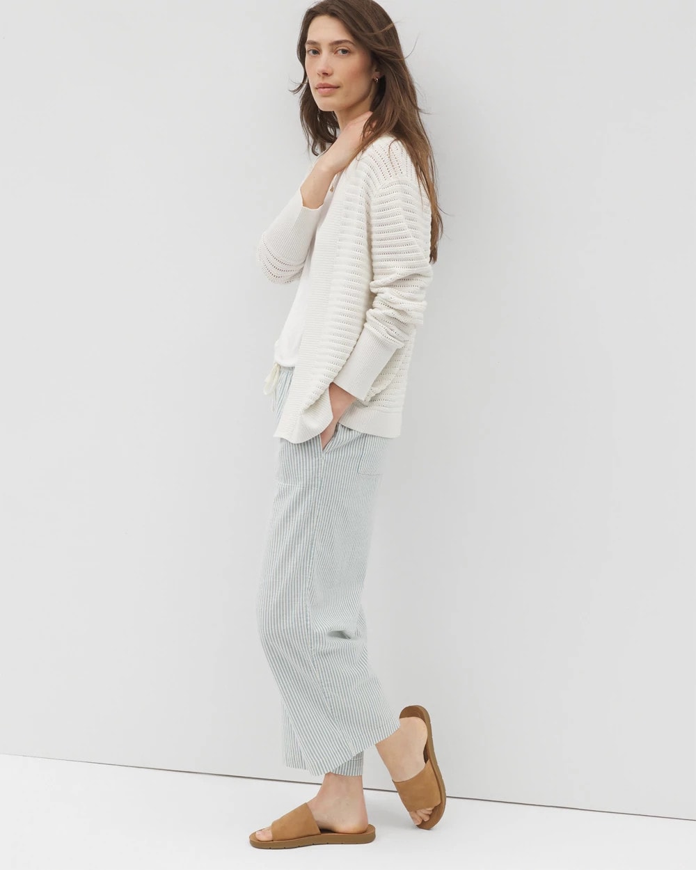 SALT MIST - Cotton Open Stitch Cardigan | Soma