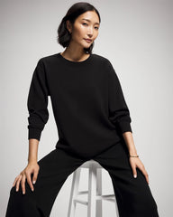 BLACK - Modern Modal Crewneck Sweatshirt | Soma