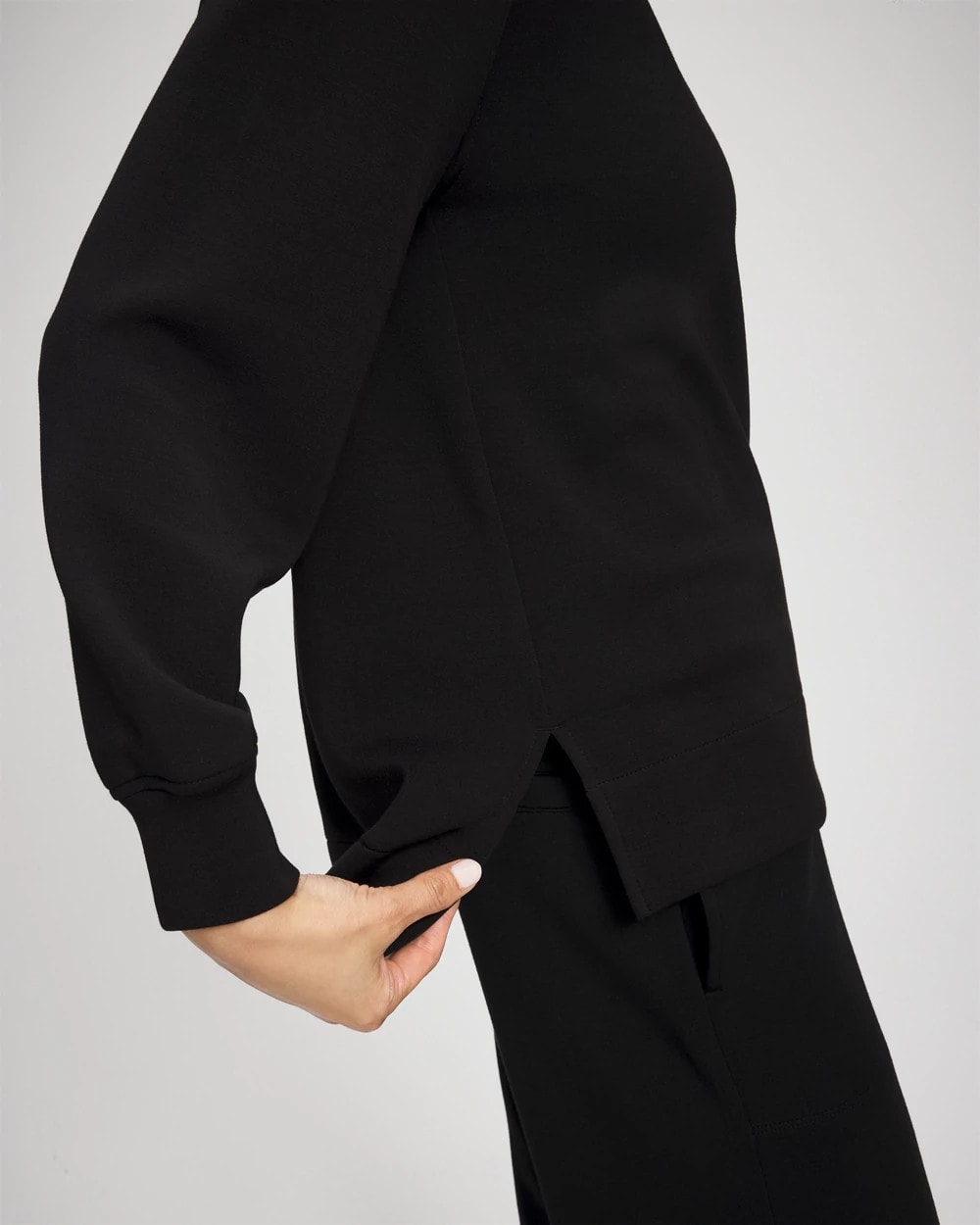 BLACK - Modern Modal Crewneck Sweatshirt | Soma