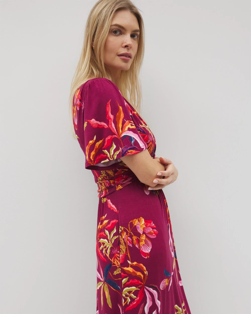 SUNRISE FLORA RED BEAUTY - Pamilla Midi Bra Dress | Soma