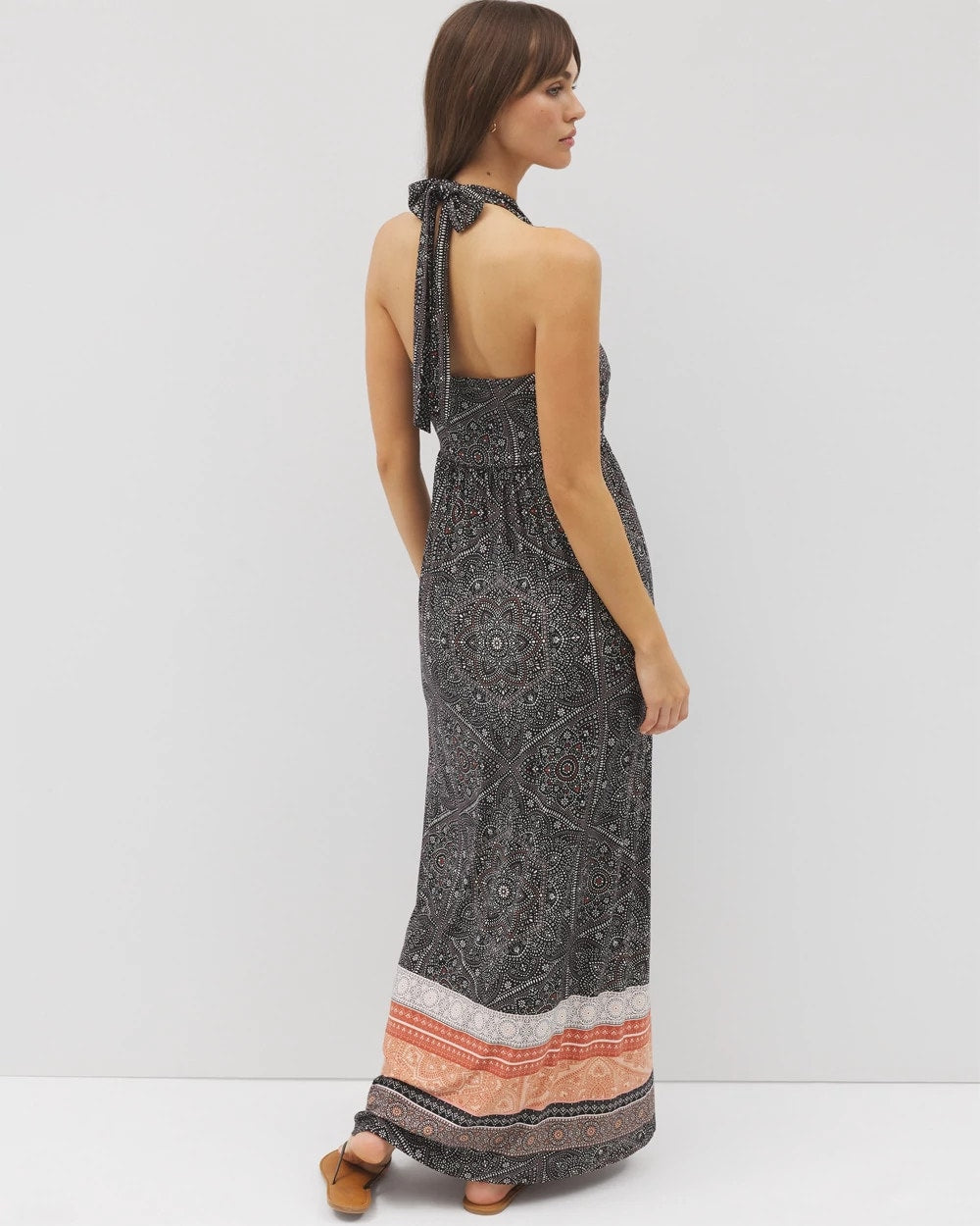 POINTILLISM BORDER BLK - Retreat Maxi Bra Dress | Soma