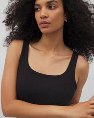 BLACK - Rib Square Neck Lounge Dress | Soma