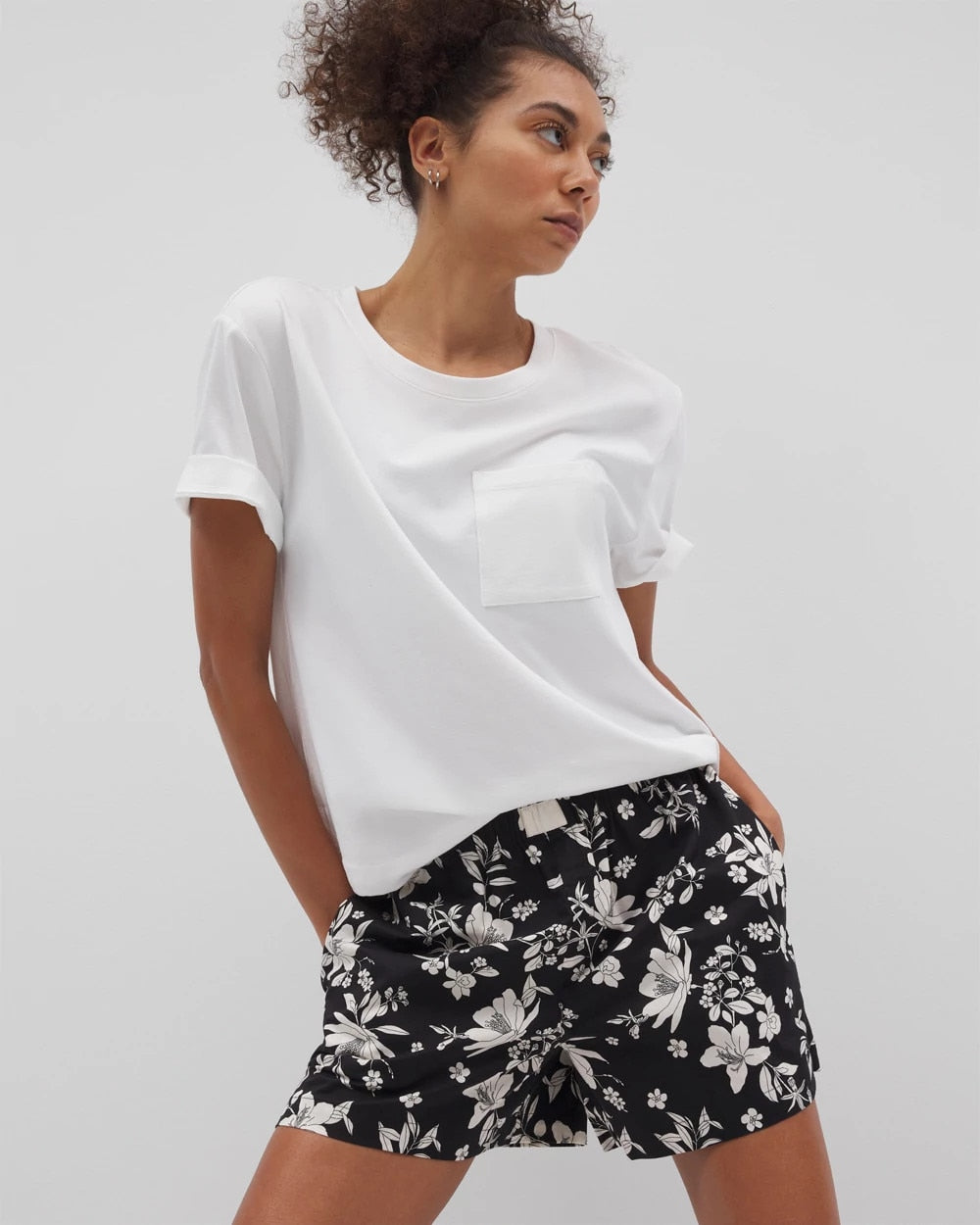 PLUMERIA DREAM BLACK - Pajama Shorts | Soma