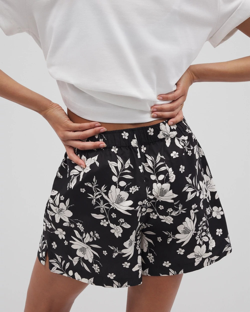 PLUMERIA DREAM BLACK - Pajama Shorts | Soma