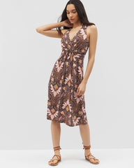 VIVID VINES FRENCH ROAST - Cross Back Strap Bra Dress | Soma