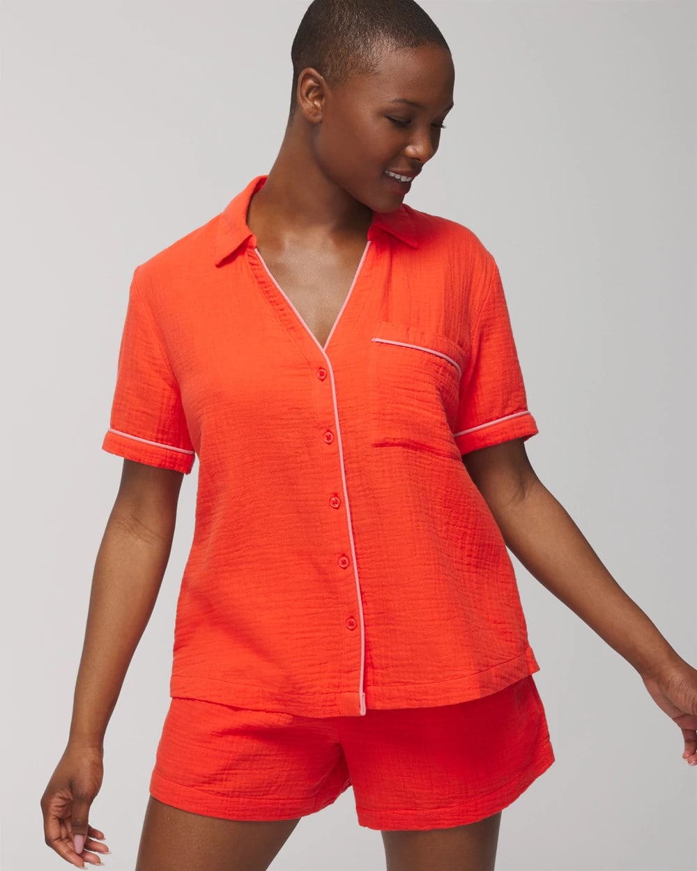 ISLAND GUAVA - Short-Sleeve Pajama Top | Soma