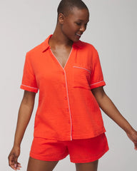 ISLAND GUAVA - Short-Sleeve Pajama Top | Soma