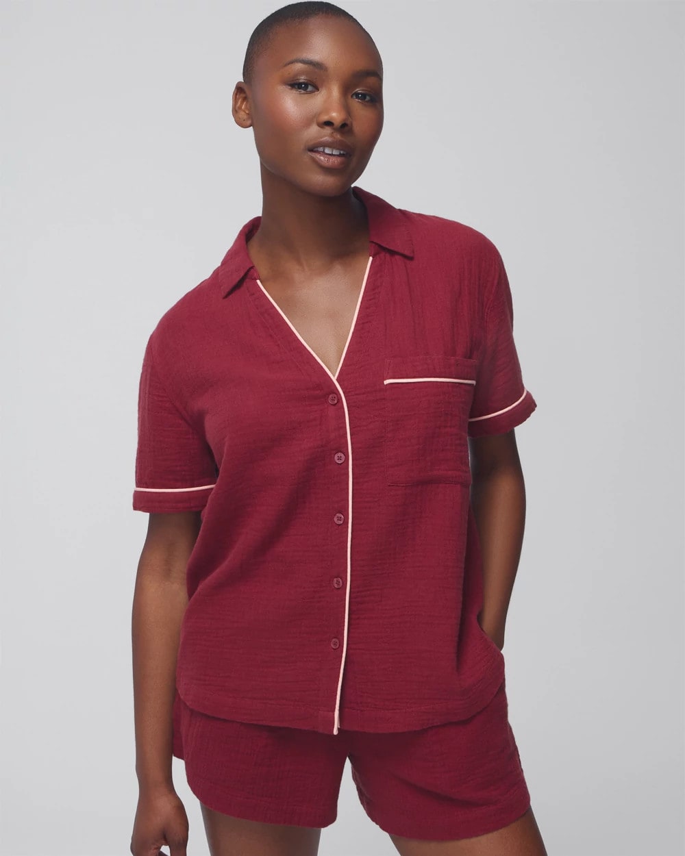 VERMILLION - Short-Sleeve Pajama Top | Soma