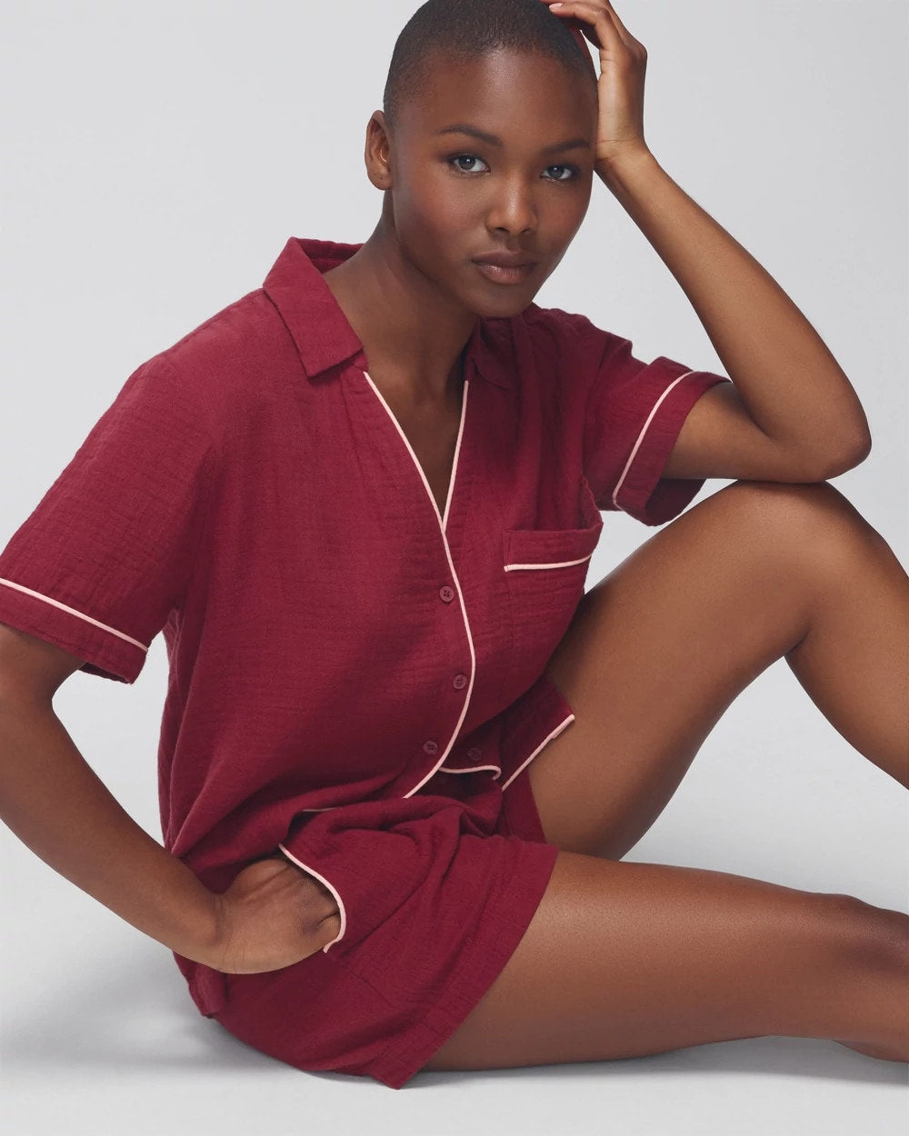 VERMILLION - Short-Sleeve Pajama Top | Soma