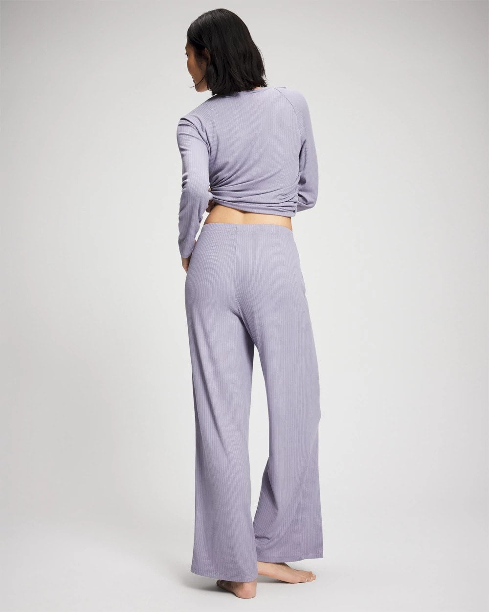 LAVENDER CLOUD - Pointelle Wide Leg Pajama Pant | Soma