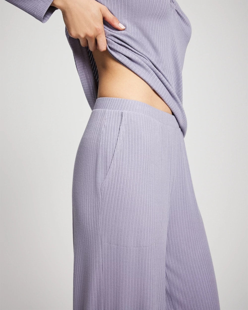 LAVENDER CLOUD - Pointelle Wide Leg Pajama Pant | Soma
