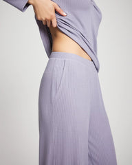 LAVENDER CLOUD - Pointelle Wide Leg Pajama Pant | Soma