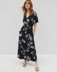 FLORAL HAVEN BLACK - Oasis Midi Bra Dress | Soma
