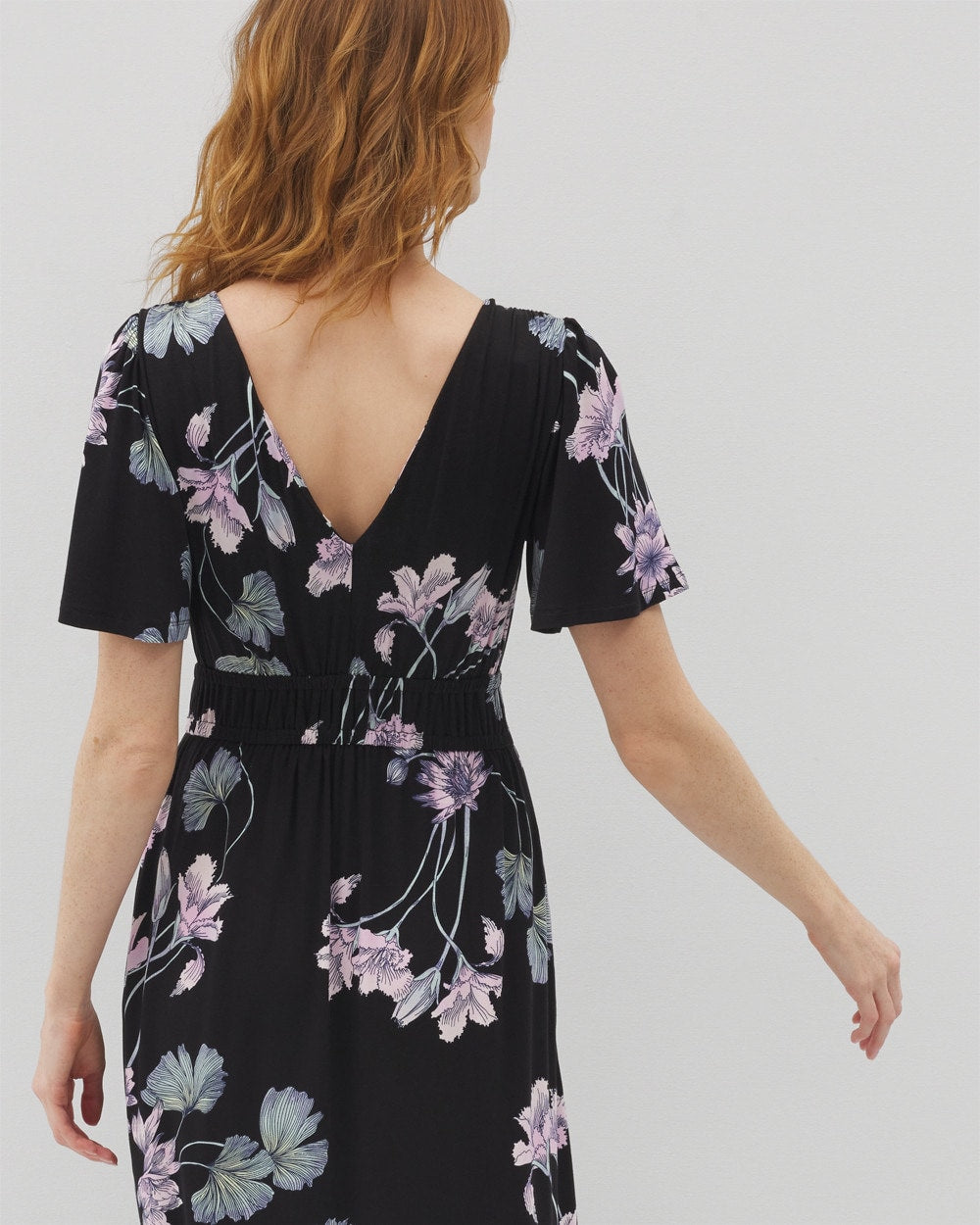 FLORAL HAVEN BLACK - Oasis Midi Bra Dress | Soma