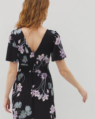 FLORAL HAVEN BLACK - Oasis Midi Bra Dress | Soma