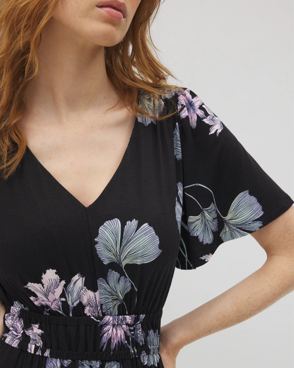 FLORAL HAVEN BLACK - Oasis Midi Bra Dress | Soma