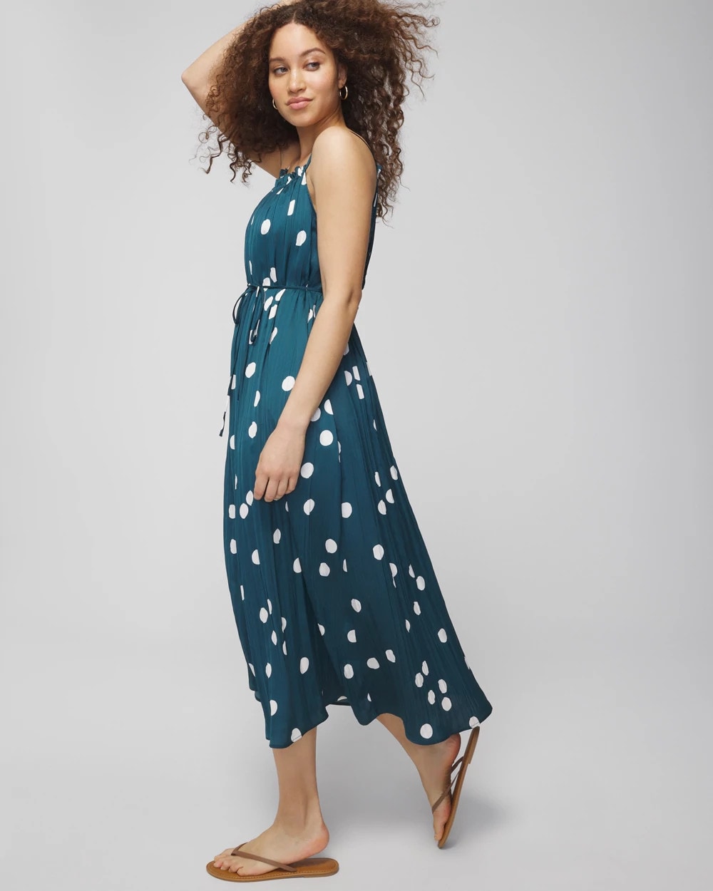 BELLE DOT DARK HARBOUR - Pleated Tie Midi Bra Dress | Soma